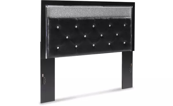 kaydell black queen uph panel headboard by ashley
