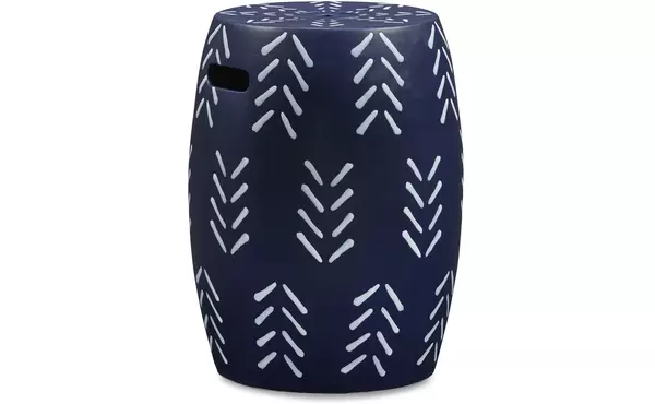 genemore navy/white stool by ashley