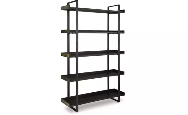kevmart grayish brown/black bookcase by ashley