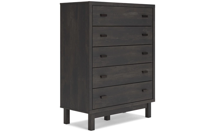 FIVE DRAWER WIDE CHEST ASHLEY Toretto Charcoal B1388-345