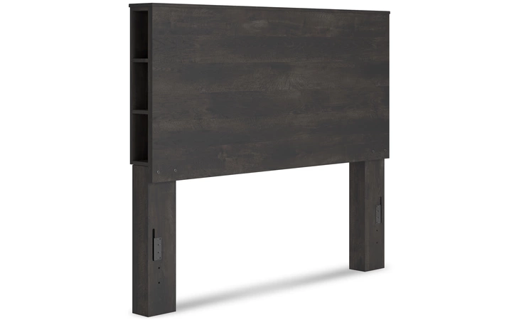 QUEEN BOOKCASE HEADBOARD ASHLEY Toretto Charcoal B1388-65