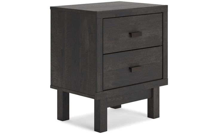TWO DRAWER NIGHT STAND ASHLEY Toretto Charcoal B1388-92