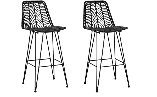 angentree natural/black tall uph barstool (2/cn) by ashley
