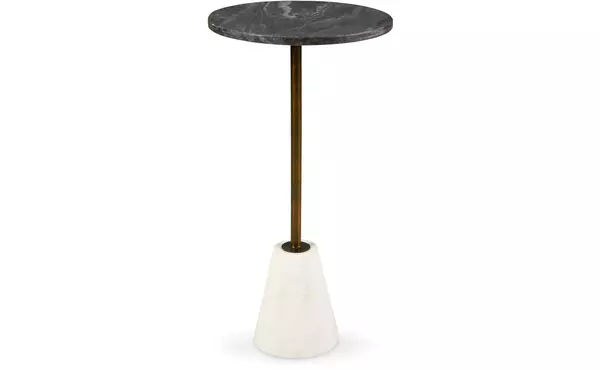 caramont black/white/gold finish accent table by ashley