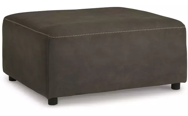 allena gunmetal oversized accent ottoman by ashley