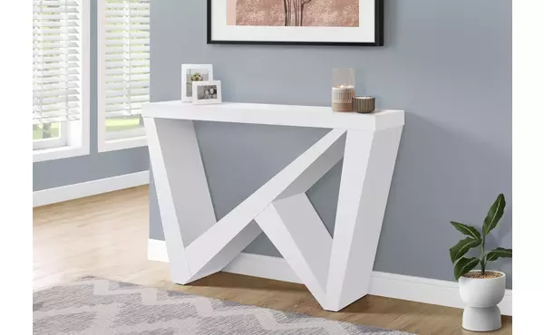 accent table - 48 l - white hall console by monarch specialties