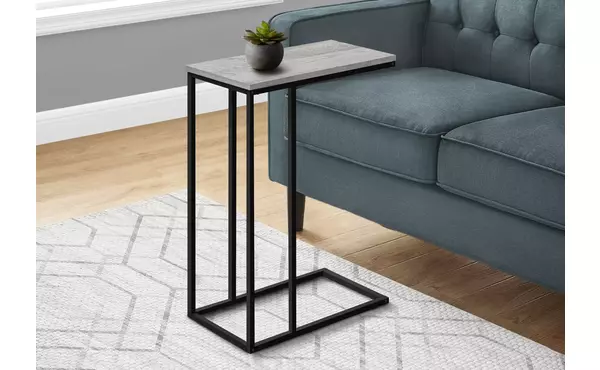 accent table - 25 h - grey - black metal by monarch specialties