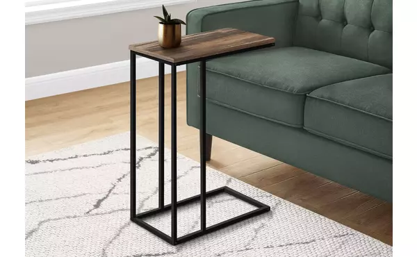 accent table - 25 h - brown reclaimed - black metal by monarch specialties