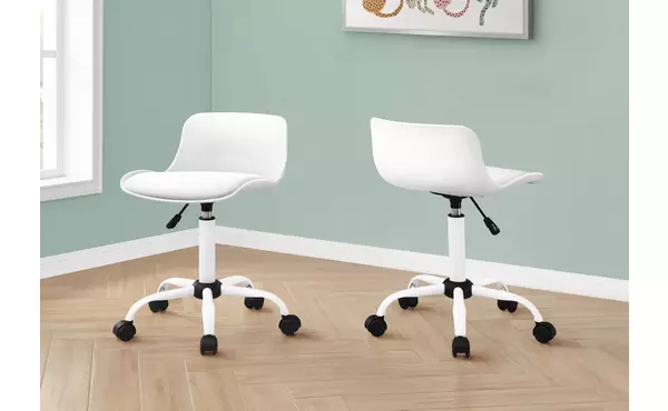 office chair - white juvenile - multi-position by monarch specialties
