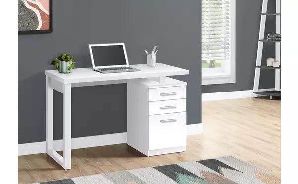 computer desk - 48 l - white left or right facing by monarch specialties