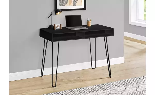 computer desk - 40 l - black - black metal by monarch specialties