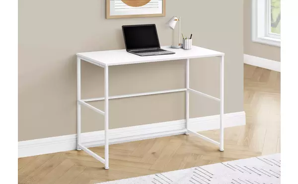 computer desk - 40 l - white - white metal by monarch specialties