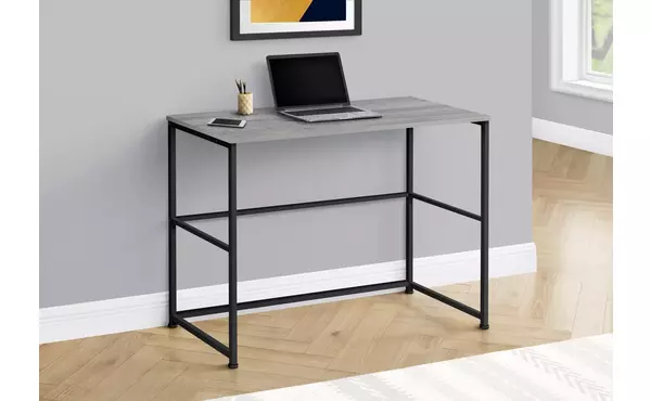 computer desk - 40 l - grey - black metal by monarch specialties