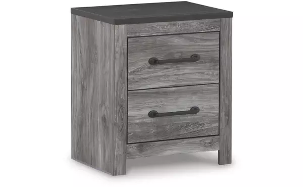 bronyan dark gray two drawer night stand by ashley