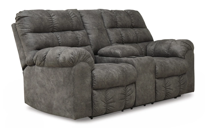 Derwin DBL REC LOVESEAT W/CONSOLE ASHLEY Concrete 2840294