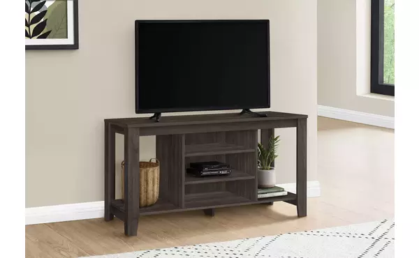 tv stand - 48 l - brown oak by monarch specialties