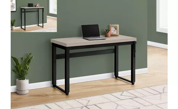 computer desk - 48 l - modern taupe - adj.height- black by monarch specialties