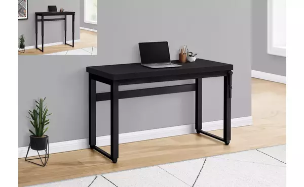 computer desk - 48 l - black - adj.height- black metal by monarch specialties