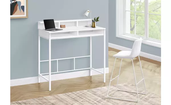 computer desk - 48 l - white - white standing height by monarch specialties