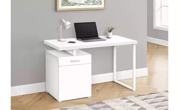 computer desk - 48 l - white left or right facing by monarch specialties