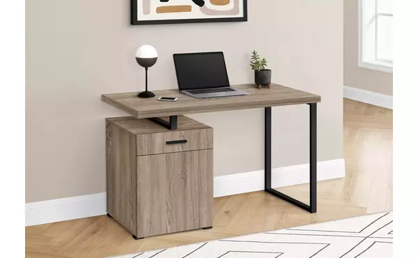 computer desk - 48 l - dark taupe left or right facing by monarch specialties