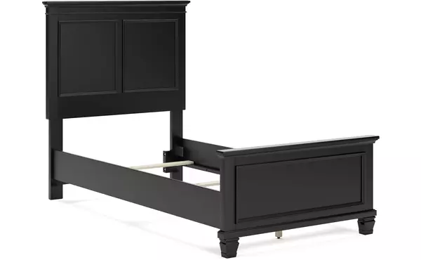 lanolee black twin panel footboard by ashley