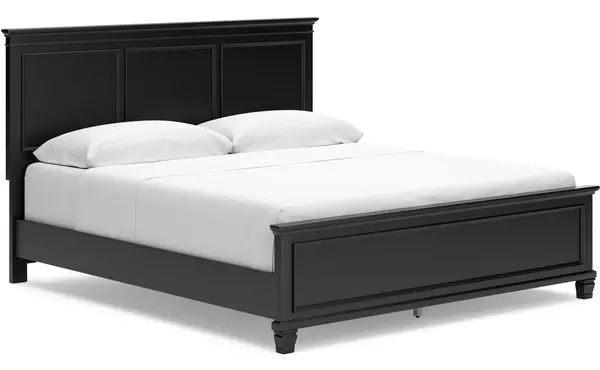 lanolee black california king panel rails by ashley