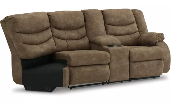 partymate  raf rec loveseat w/console by ashley