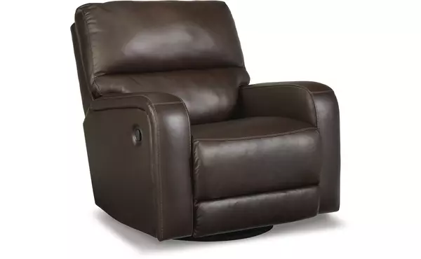 emberla coffee swivel glider recliner by ashley