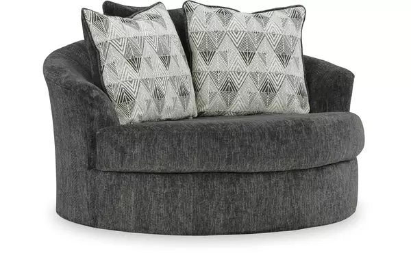 biddeford shadow oversized swivel accent chair by ashley