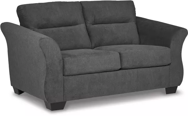 miravel gunmetal loveseat by ashley