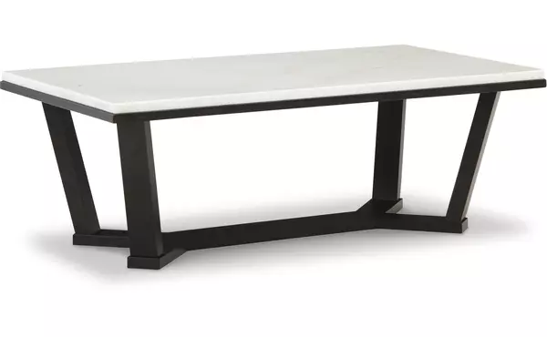 fostead white/espresso rectangular cocktail table by ashley