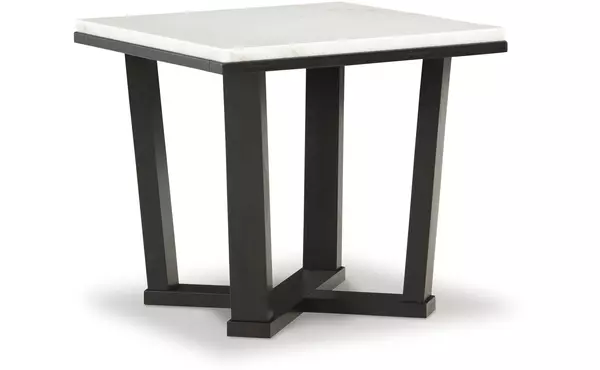 fostead white/espresso square end table by ashley