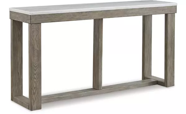 loyaska brown/ivory sofa table by ashley