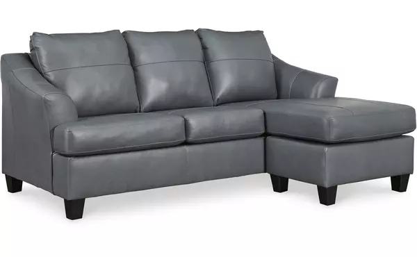 genoa steel sofa chaise by ashley