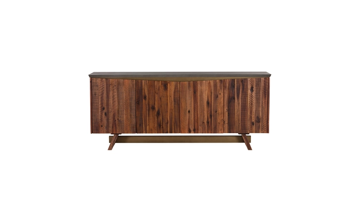 LCPJBUCC  PICADILLY 4 DOOR SIDEBOARD BUFFET IN ACACIA WOOD AND CONCRETE