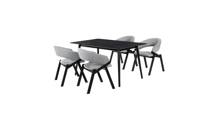 SETWEDI5TAGRBL  WESTMONT AND TALULAH GRAY AND BLACK 5 PIECE DINING SET