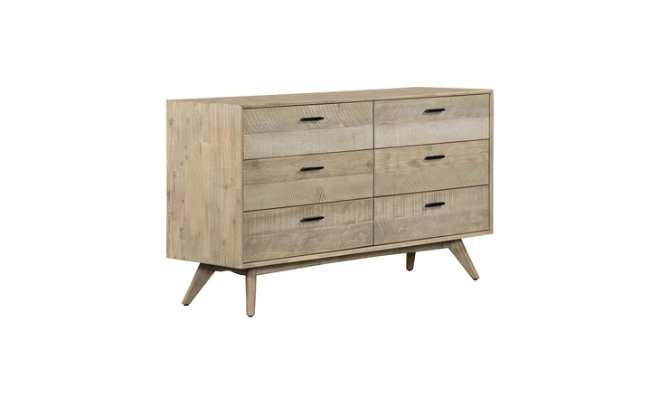LCLFDRGR  BALY ACACIA MID-CENTURY GRAY 6 DRAWER DRESSER
