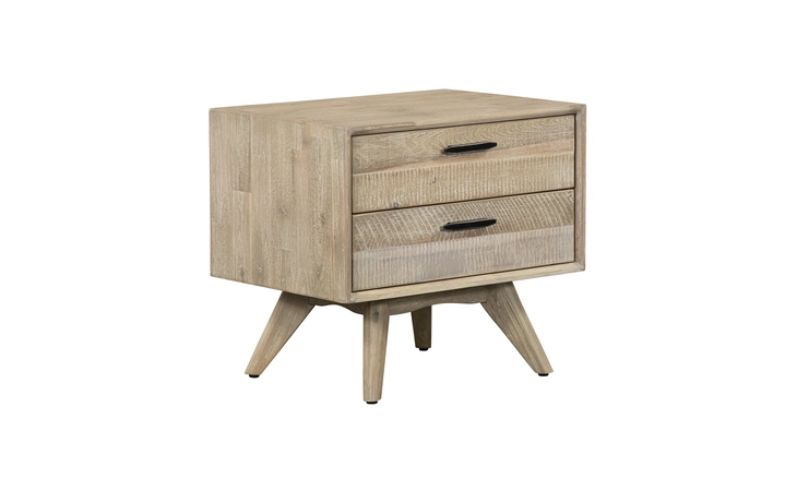 LCLFLAGR  BALY ACACIA MID-CENTURY GRAY 2 DRAWER NIGHT STAND