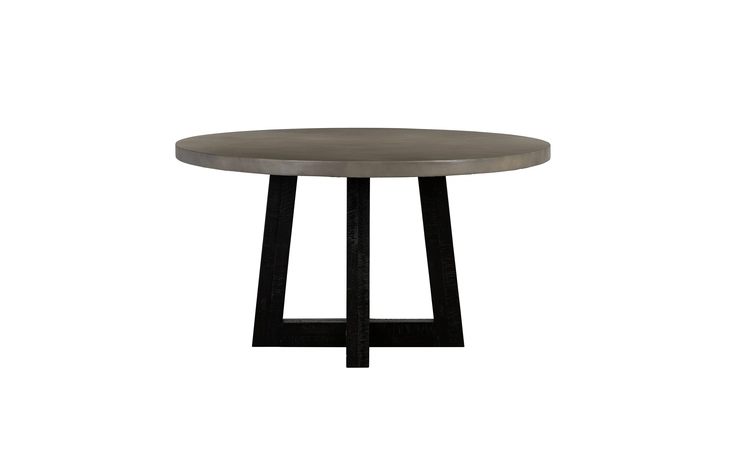 LCCHDICC  CHESTER MODERN CONCRETE AND ACACIA ROUND DINING TABLE