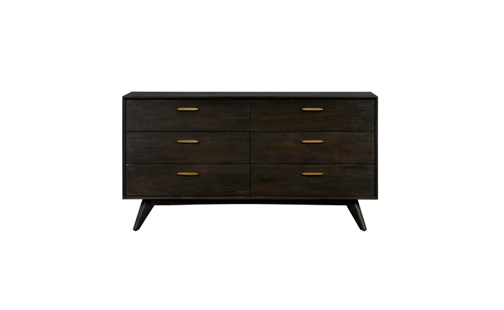LCLFDRBR  BALY ACACIA MID-CENTURY 6 DRAWER DRESSER
