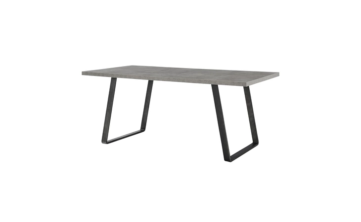 LCCDDIBE  CORONADO CONTEMPORARY DINING TABLE IN GRAY POWDER COATED FINISH WITH CEMENT GRAY TOP
