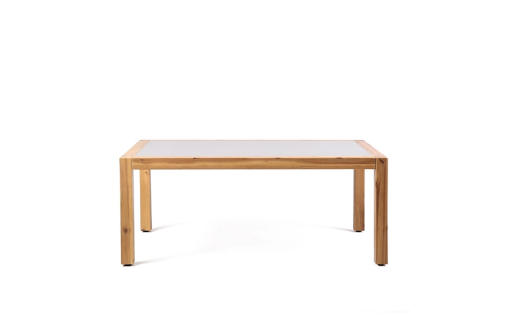 LCSICOWDTK  SIENNA OUTDOOR COFFEE TABLE WITH TEAK FINISH AND STONE TOP