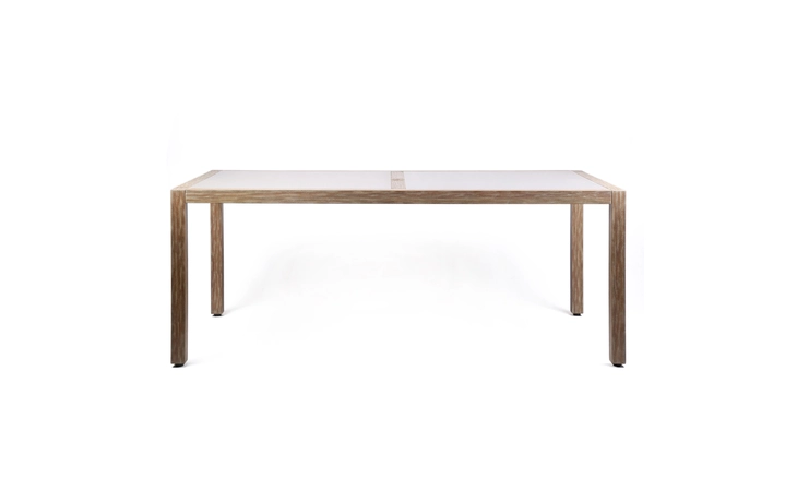 LCSIDITEAK  SIENNA OUTDOOR EUCALYPTUS DINING TABLE WITH TEAK FINISH AND GRAY SUPER STONE TOP