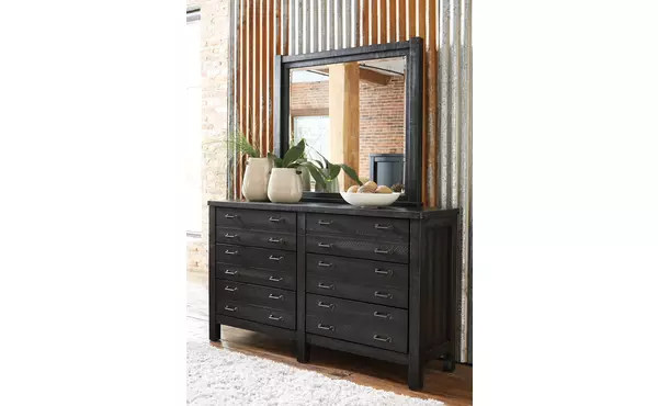 baylow black bedroom mirror by ashley