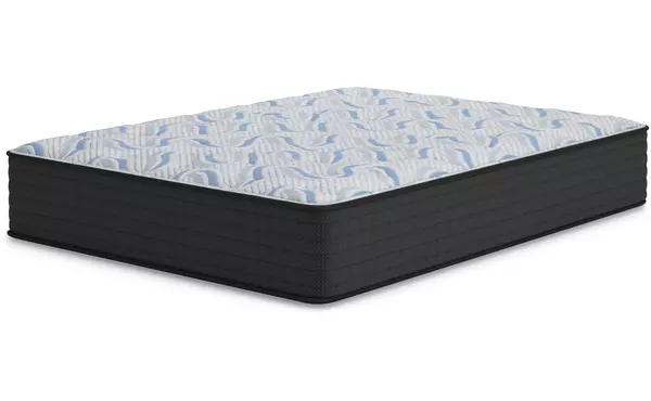 elite springs firm gray/blue full mattress by ashley