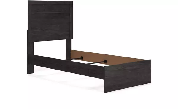 belachime charcoal twin panel rails by ashley