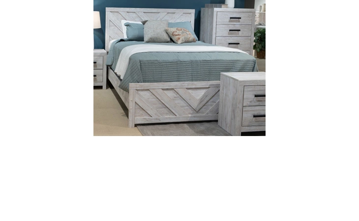 cayboni whitewash queen panel rails by ashley