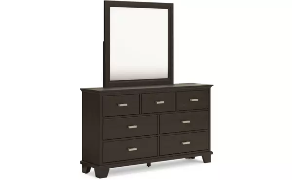 covetown dark brown bedroom mirror by ashley