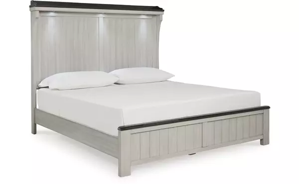 darborn gray/brown king/cal king panel headboard by ashley